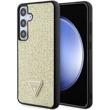 Заредете изображение във визуализатора на галерията – Guess Rhinestone Triangle case for Samsung Galaxy S24 - gold
