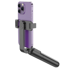 Заредете изображение във визуализатора на галерията – Borofone Selfie Stick BY11 Happy bluetooth with tripod and remote control black
