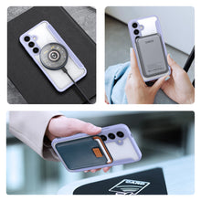 Заредете изображение във визуализатора на галерията – Dux Ducis Skin X Pro case for Samsung S24+ with magnetic ring and flap - purple
