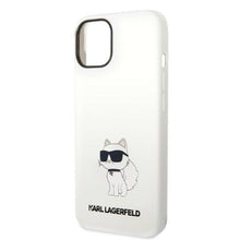 Заредете изображение във визуализатора на галерията – Karl Lagerfeld KLHMP14MSNCHBCH iPhone 14 Plus 6.7" hardcase white/white Silicone Choupette MagSafe
