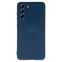 Заредете изображение във визуализатора на галерията – Vennus Silicone Heart Case for Samsung Galaxy S22 design 1 navy
