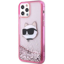 Заредете изображение във визуализатора на галерията – Karl Lagerfeld KLHCP12MLNCHCP iPhone 12/ 12 Pro 6.1" pink/pink hardcase Glitter Choupette Head

