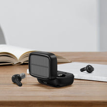 Заредете изображение във визуализатора на галерията – Choetech TWS wireless headphones with solar panel black (BH-T09)
