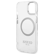 Заредете изображение във визуализатора на галерията – Guess GUHMP14SHTRMS iPhone 14 6.1" silver/silver hard case Metal Outline Magsafe
