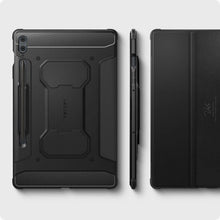 Заредете изображение във визуализатора на галерията – Spigen Rugged Armor Pro case for Samsung Galaxy Tab S9 FE+ 12.4'' X610 / X616B - black

