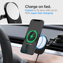 Заредете изображение във визуализатора на галерията – Spigen ITM35W ONETAP PRO 3 MAGNETIC MAGSAFE DASHBOARD CAR MOUNT WIRELESS CHARGER BLACK
