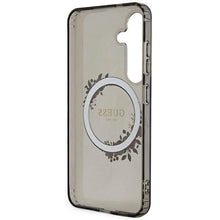 Заредете изображение във визуализатора на галерията – Guess IML Flowers Wreath MagSafe case for Samsung Galaxy S24 - black
