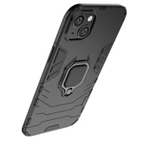 Заредете изображение във визуализатора на галерията – Ring Armor case for iPhone 14 armored cover magnetic holder ring black
