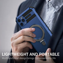 Заредете изображение във визуализатора на галерията – Tel Protect Armor Magsafe Metal Ring Case for Iphone 11 Pro blue
