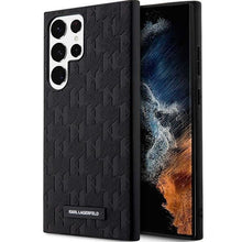 Заредете изображение във визуализатора на галерията – Karl Lagerfeld KLHCS23LSAKLHPK S23 Ultra S918 hardcase black/black Saffiano Mono Metal Logo
