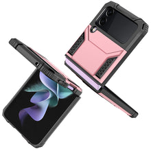 Заредете изображение във визуализатора на галерията – Wozinsky Ring Armor case for Samsung Galaxy Z Flip 4 armored case magnetic holder ring rose gold
