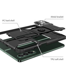 Заредете изображение във визуализатора на галерията – Wozinsky Ring Armor case for Samsung Galaxy Z Fold 4 armored cover magnetic holder ring black

