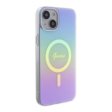 Заредете изображение във визуализатора на галерията – Original Case GUESS IML Iridescent Magsafe hardcase GUHMP15SHITSU for Iphone 15 purple
