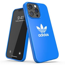 Заредете изображение във визуализатора на галерията – Adidas OR SnapCase Trefoil iPhone 13 Pro / 13 6.1" blue/bluebird 47099
