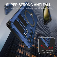 Заредете изображение във визуализатора на галерията – Tel Protect Armor Magsafe Metal Ring Case for Samsung Galaxy S23 Ultra blue
