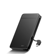 Заредете изображение във визуализатора на галерията – Ugreen pocket SSD / HDD enclosure 2.5'' SATA built-in USB-C cable black (CM352)
