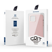 Заредете изображение във визуализатора на галерията – Dux Ducis Grit Leather Case for iPhone 14 Elegant Faux Leather Cover (MagSafe Compatible) Pink
