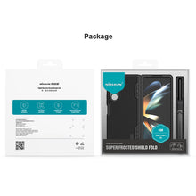 Заредете изображение във визуализатора на галерията – Nillkin Super Frosted Shield Fold Case for Samsung Galaxy Z Fold 5 5G black (pen holder)
