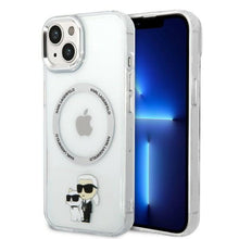 Заредете изображение във визуализатора на галерията – Karl Lagerfeld KLHMP14SHNKCIT iPhone 14 6.1" hardcase transparent Iconic Karl&amp;Choupette Magsafe
