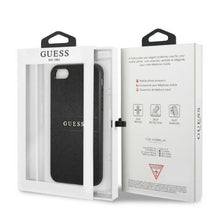 Заредете изображение във визуализатора на галерията – Guess GUHCI8PSASBBK iPhone 7/8 / SE 2020 / SE 2022 black/black Saffiano Strap
