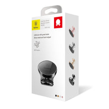 Заредете изображение във визуализатора на галерията – Baseus Small Ears Series Universal Leather Magnetic Car Mount Holder for Car Dashboard black (SUER-F01) - TopMag
