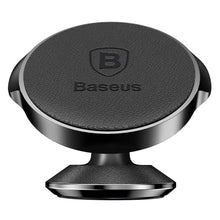 Заредете изображение във визуализатора на галерията – Baseus Small Ears Series Universal Leather Magnetic Car Mount Holder for Car Dashboard black (SUER-F01) - TopMag
