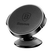 Заредете изображение във визуализатора на галерията – Baseus Small Ears Series Universal Leather Magnetic Car Mount Holder for Car Dashboard black (SUER-F01) - TopMag
