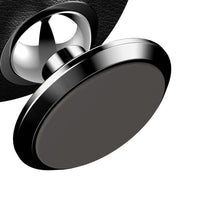 Заредете изображение във визуализатора на галерията – Baseus Small Ears Series Universal Leather Magnetic Car Mount Holder for Car Dashboard black (SUER-F01) - TopMag
