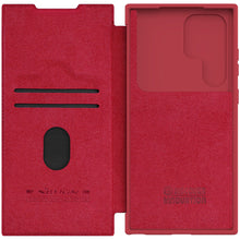 Заредете изображение във визуализатора на галерията – Nillkin Qin Leather Pro Case for Samsung Galaxy S23 Ultra Flip Cover Camera Cover red
