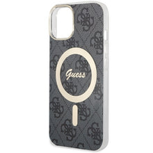 Заредете изображение във визуализатора на галерията – Original Case GUESS hardcase 4G MagSafe GUHMP14SH4STK for Iphone 14 black
