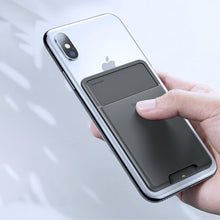 Заредете изображение във визуализатора на галерията – Baseus self-adhesive card holder cards documents for the phone dark gray (ACKD-A0G)
