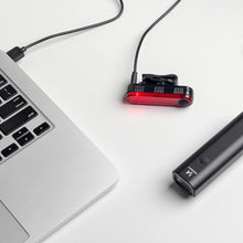 Заредете изображение във визуализатора на галерията – Wozinsky WSBLB1 front and rear USB-C bicycle light set - black
