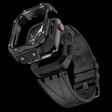Заредете изображение във визуализатора на галерията – Kingxbar CYF140 2in1 Rugged Case for Apple Watch 8, 7 (45 mm) Stainless Steel with Strap Gold
