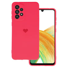 Заредете изображение във визуализатора на галерията – Vennus Silicone Heart Case for Samsung Galaxy A53 5G design 1 fuchsia
