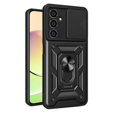 Заредете изображение във визуализатора на галерията – Hybrid Armor Camshield case for Samsung M54 with camera cover - black
