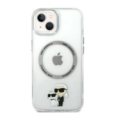 Заредете изображение във визуализатора на галерията – Karl Lagerfeld KLHMP14MHNKCIT iPhone 14 Plus 6.7" hardcase transparent Iconic Karl&amp;Choupette Magsafe
