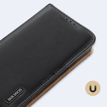 Заредете изображение във визуализатора на галерията – Dux Ducis Hivo RFID blocking wallet case for iPhone 15 - brown
