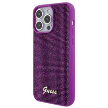 Заредете изображение във визуализатора на галерията – Guess Disco Metal Script case for iPhone 15 Pro Max - pink
