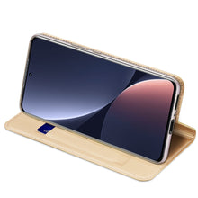 Заредете изображение във визуализатора на галерията – Dux Ducis Skin Pro Case Xiaomi 13 Pro Flip Card Wallet Gold Stand
