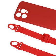 Заредете изображение във визуализатора на галерията – Strap Silicone Case for Iphone 15 Pro design 2 red
