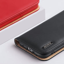 Заредете изображение във визуализатора на галерията – Dux Ducis Hivo Genuine Leather Bookcase type case for iPhone 13 mini red

