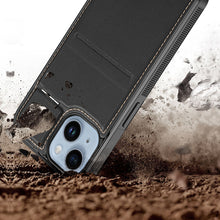 Заредете изображение във визуализатора на галерията – 3in1 Wallet Case with Stand for iPhone 15 Plus MagSafe RFID Blocker Dux Ducis Rafi Mag - Black
