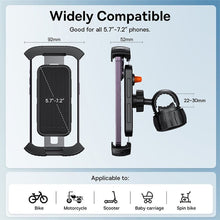 Заредете изображение във визуализатора на галерията – BASEUS bike / moto holder for mobile QuickGo black C40561500113-00/BS-CM024

