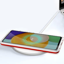 Заредете изображение във визуализатора на галерията – Clear 3in1 case for Samsung Galaxy A14 silicone cover with frame red
