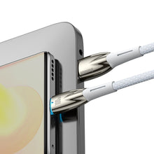 Заредете изображение във визуализатора на галерията – BASEUS cable USB A to Type C Power Delivery 100W Glimmer Series CADH000402 1m white
