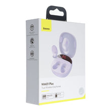 Заредете изображение във визуализатора на галерията – BASEUS Encok True Wireless Earphones WM01 Plus Purple NGWM000005
