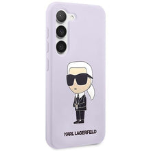 Заредете изображение във визуализатора на галерията – Karl Lagerfeld KLHCS23MSNIKBCU S23+ S916 hardcase purple/purple Silicone Ikonik
