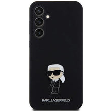 Заредете изображение във визуализатора на галерията – Karl Lagerfeld Silicone Ikonik Metal Pin case for Samsung Galaxy S23 FE - black
