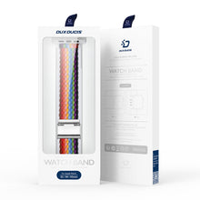 Заредете изображение във визуализатора на галерията – Dux Ducis Strap (Mixture II Version) strap for Apple Watch SE, 8, 7, 6, 5, 4, 3, 2, 1 (41, 40, 38 mm) braided band bracelet pale stripes
