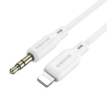 Заредете изображение във визуализатора на галерията – Borofone Cable BL18 - jack 3,5mm to Lightning - 1 metr white
